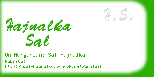 hajnalka sal business card